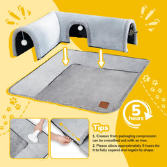 CATISM tunel para gato con bola colgante para entretenimiento.