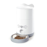 Catit PIXI Smart Feeder con reservorio y orejas para apertura fácil del alimento.