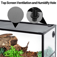 CAVACHEW 67gal terrario, puertas deslizantes para alimentar fácilmente.