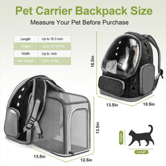 Mochila plegable Cawypety para fácil almacenamiento durante paseos y viajes con mascotas.