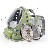 Cawypety Mochila Gato Expandible, vista frontal para mayor comodidad del animal.
