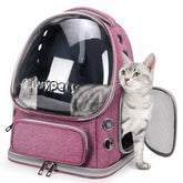 Mochila Cawypety para gatos con ventana frontal ventilada y luz natural.