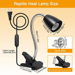 Bombillas UVB 50W de Cayludg Reptil, simulación solar para calcio y desarrollo.