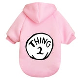 Sudadera Cayxatiu para perro pequeño con impresión Cosa 1 y Cosa 2, ideal para paseos.