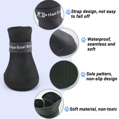 Cdycam zapatos de lluvia para perro, pata izquierda, ajuste cómodo.