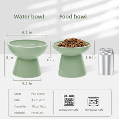 CEEFU 2 tazones cerámicos para comida y agua, diseño ergonómico