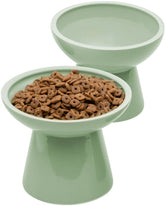 CEEFU 2 tazones cerámicos elevados para gatos, aspecto elegante y funcional