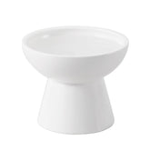 Ceefu tazón cerámico elevado para gatos, vista frontal, altura de 5 pulgadas para postura cómoda.