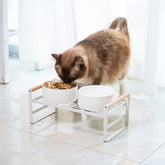 CEEFU tazones elevados para gatos: comodidad ergonómica al comer.