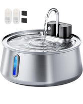 CEESC bebedero inox con capacidad 4L, sin cables, ideal para hogares con varias mascotas