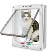 CEESC puerta gatos extra grande frenta facilita acceso cómodo para mascotas grandes.
