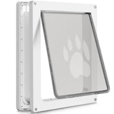 CEESC puerta para mascotas vista frontal, paso cómodo para perros y gatos.
