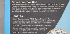 CerMedia MarinePure gemas biofiltro en tanque nano, perfecto para espacios reducidos.