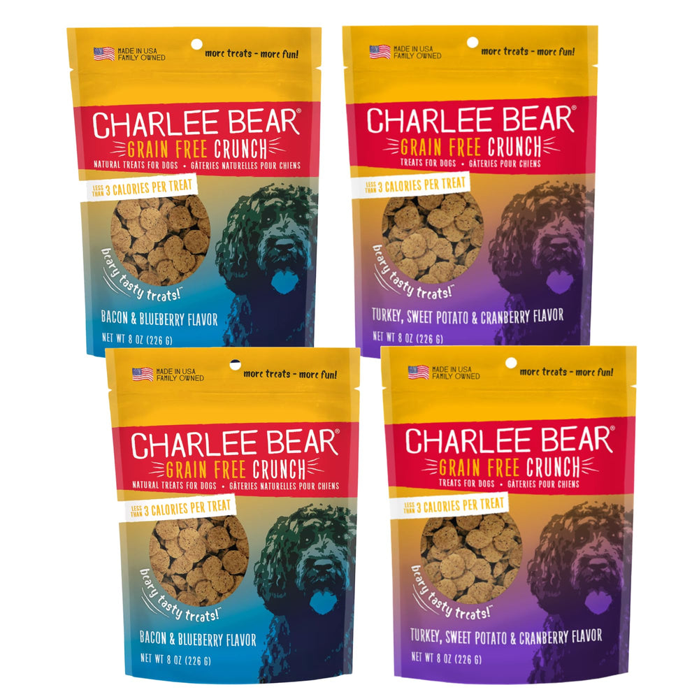 Charlee Bear empaque de galletas para entrenamiento, ideal para premiar durante las sesiones.
