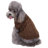 CHBORCHICEN sudadera para perro XS marrón frente, calor y estilo diario.