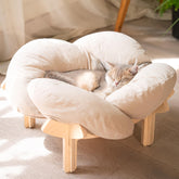 Cama elevada Cheerhome Pets para gatos con base de madera, soporte estable y seguro.