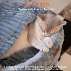 CHEERPALS cama-gato cueva, tela suave para descanso cómodo.