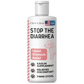 Chew + Heal Labs Anti Diarrea para perros, botella de 12 oz lista para usar.