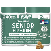 Chew + Heal Labs glucosamina para perro, foco cadera y articulaciones, apoyo a la movilidad