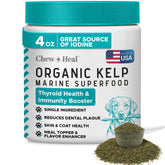 Chew + Heal Labs Kelp para perros en frasco, apoyo potencial a la tiroides.