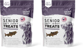 Chew + Heal Labs Senior Soft Jerky Salmón: empaque doble de 12 oz para perros mayores.