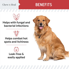 Chew + Heal Labs: toallitas para patas sin residuo graso.