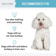 Uso diario de Chew y Heal Labs tras baño o natación para orejas limpias