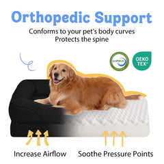 Borde 360 grados de la cama Chez Paw para contención y seguridad.