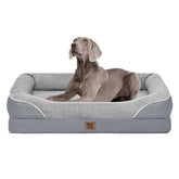 Cama ortopédica grande de Chez Paw con funda impermeable ofrece soporte estable para dormir