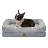 Cama ortopédica lavable de Chez Paw con funda removible para limpieza rápida.