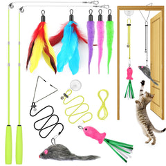 ChicWow varita para gatos extensible en acción para ejercitarse.