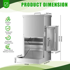 ChiPak comedero automático 16L, montaje en pared para mayor versatilidad.