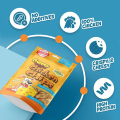 Chip's Naturals Chips de Pollo para Perros, tamaño pequeño ideal para perros de todos los tamaños