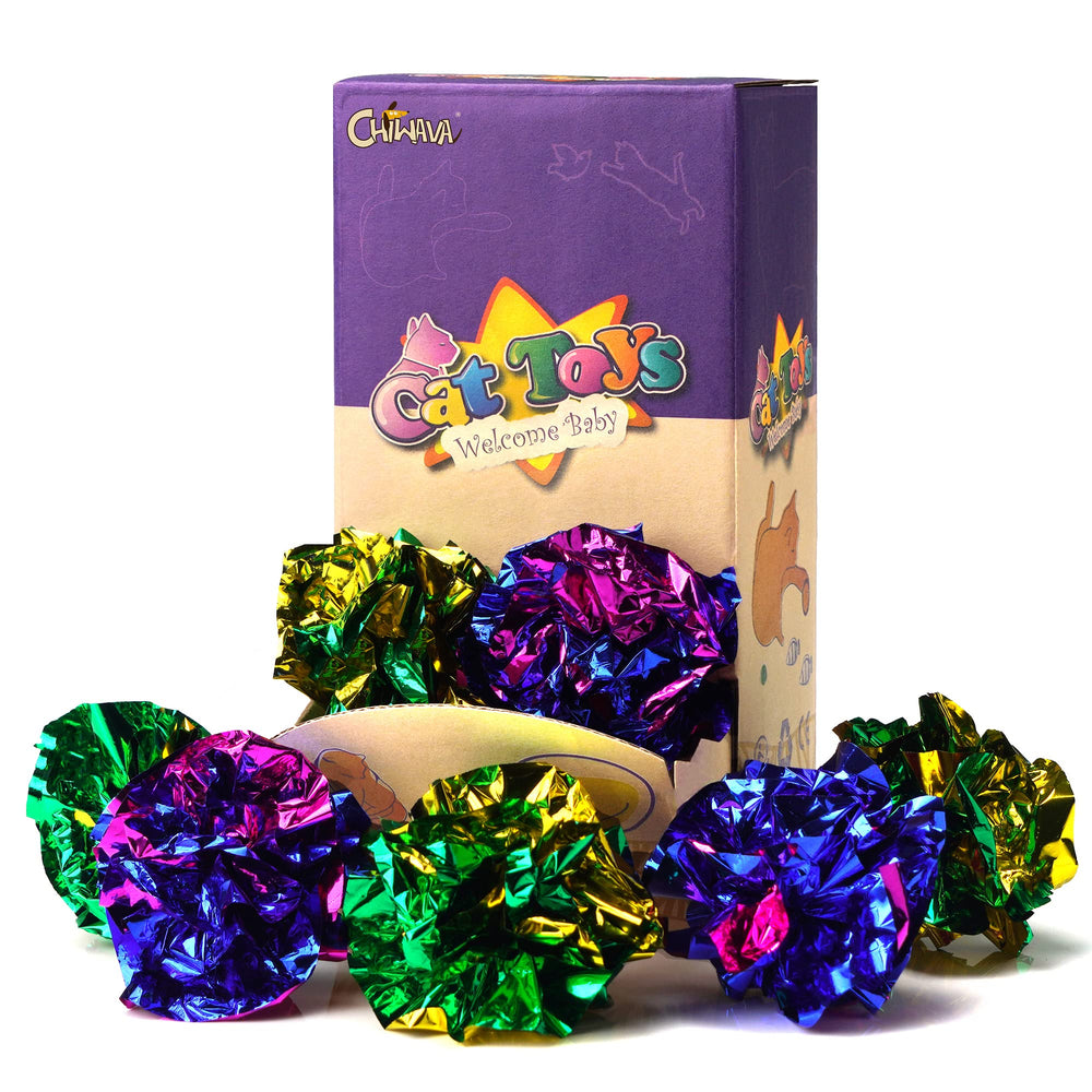 CHIWAVA bolas Mylar textura crujiente para juego visual de gatos