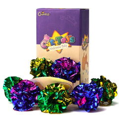 CHIWAVA bolas Mylar textura crujiente para juego visual de gatos