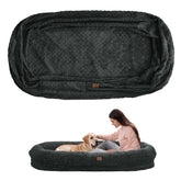 ChiXnuggle funda de cama humana para perro con pelo sintético de lujo