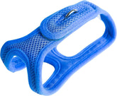 ChokeFree Velpro arnés de malla azul para paseos cómodos.