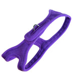 ChokeFree Velpro malla: arnés de hombro para mascota morado con ajuste cómodo para paseos.