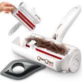 ChomChom Roller detalla pelos de mascotas en el sofá para un hogar más limpio.