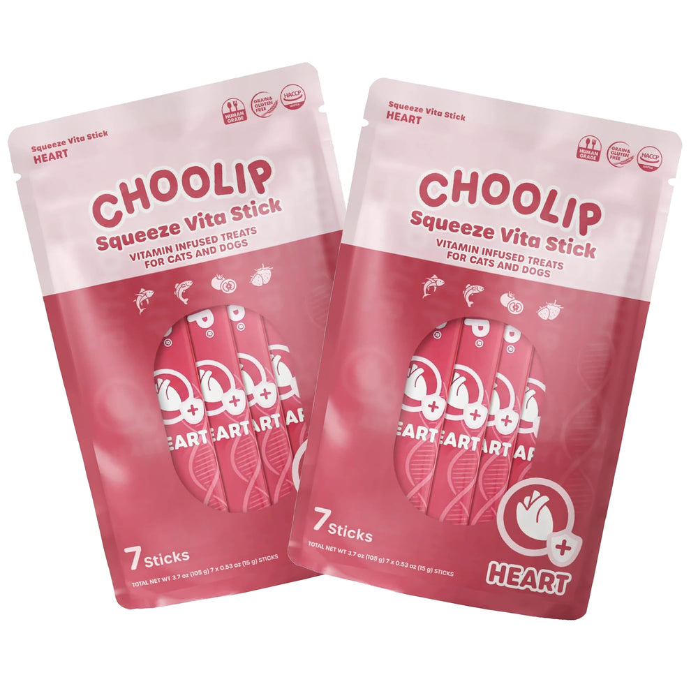 Choolip Squeeze Vita Stick: paquete de 14 tiras para gatos y perros, ideal para hogares multi-mascota.