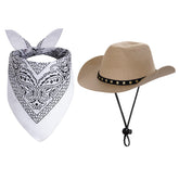 Choyaxo sombrero vaquero con bandana khaki en mascota para fiestas