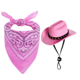Sombrero vaquero rosa de choyaxo para mascota, elegante para Halloween