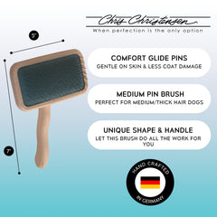 Chris Christensen Mark III Slicker, mango de haya, diseño ligero para sesiones de grooming