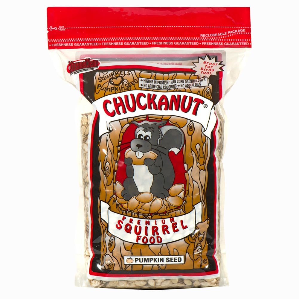 Chuckanut Comida para Ardillas bolsita con semillas, merienda nutritiva para ardillas al aire libre.