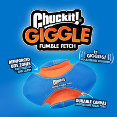 Chuckit! Giggle Fumble, zonas mordida para agarrar fácilmente