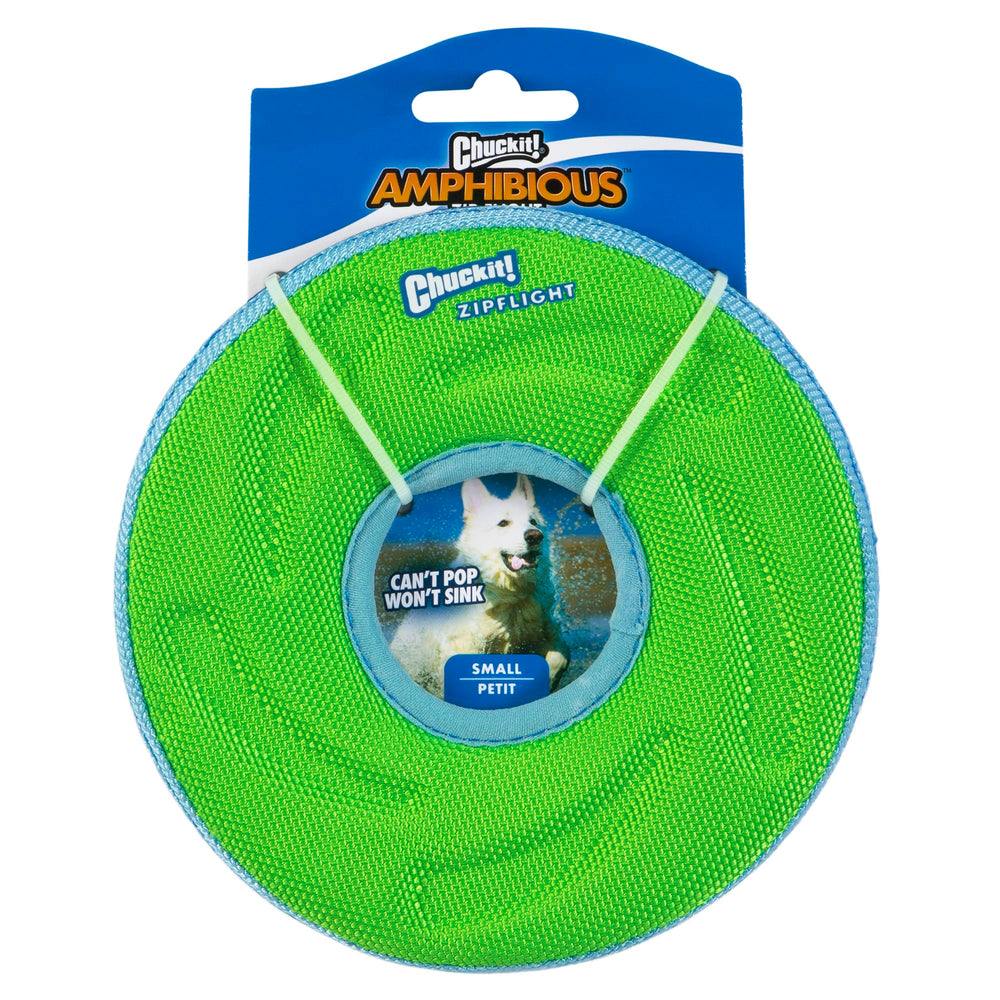 Chuckit Zipflight disco, vista superior, ideal para distancias largas en el juego