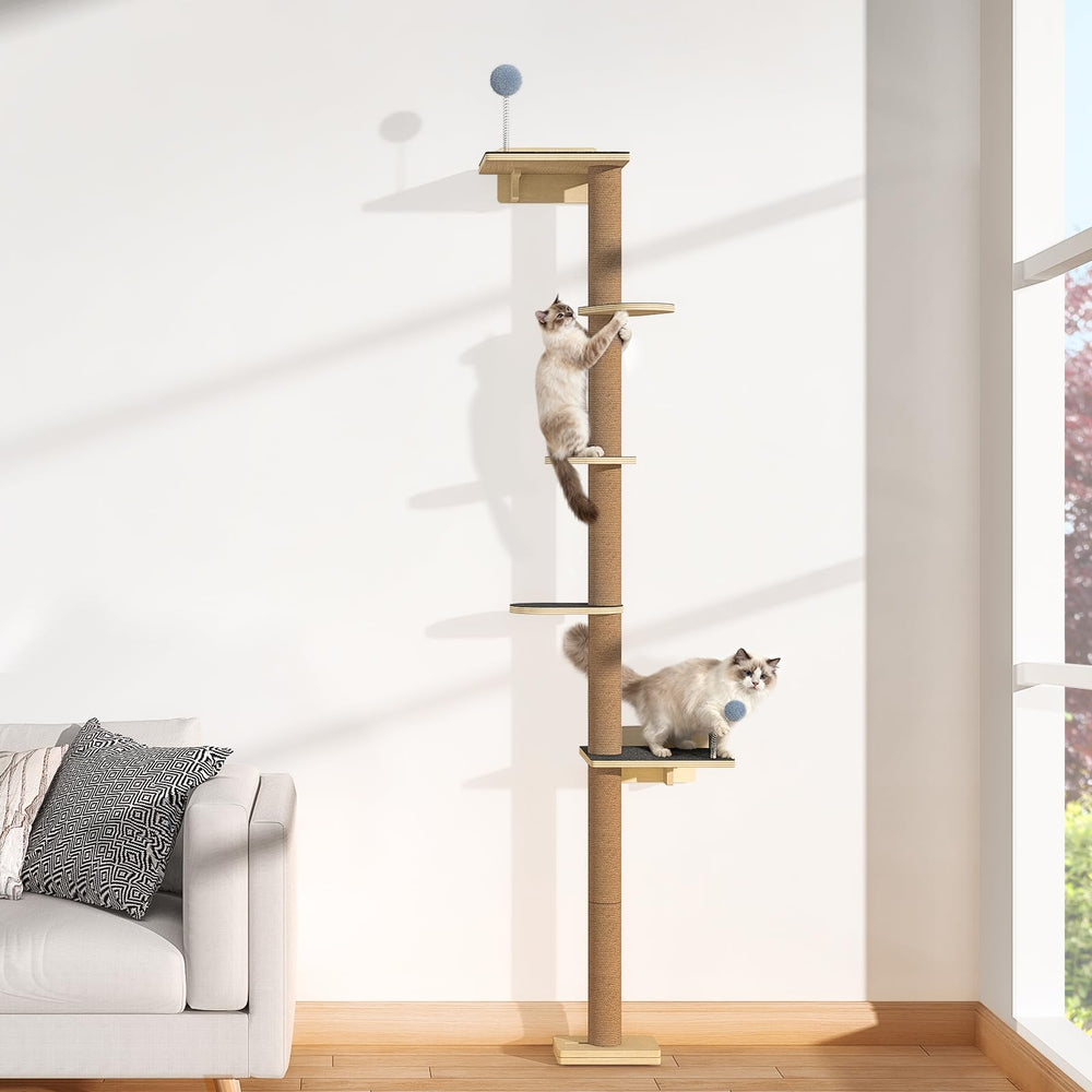 Chuiendi arbol-gatos-pared-82-pulgadas, plataforma elevada para trepar y vigilar.