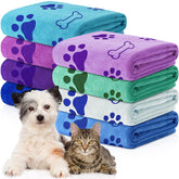 Toallas Chumia para perros, paquete de 8, tamaño 18x28, secado práctico.