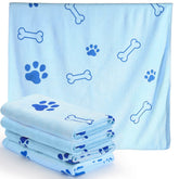 Toalla Chumia para perro, microfibra absorbente, azul, ideal para secado rápido.