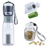 Cibaabo botella de agua con contenedor de alimento, ideal para paseos con mascotas.